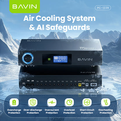 BAVIN PC1229 60W 17600mAh/120W 20800mAh DC UPS Powerbank Uninterrupted Backup Emergency Power Supply