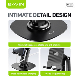 BAVIN D-S-PS37 Portable Folding Phone & Tablet Stand w/ 360° Rotation
