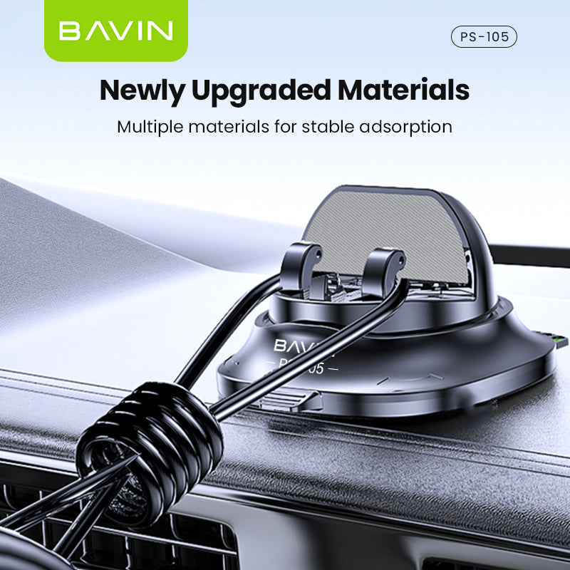 BAVIN PS105 3in1 Car Phone Holder Anti-Slip Dashboard 180° Rotating w/ Parking Number + Glasses Storage