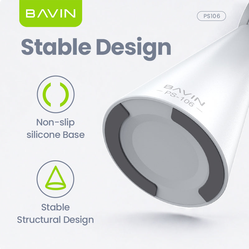 BAVIN PS106 Mini Portable Strong Magnetic Desktop Phone Stand w/ 180° Rotation Holder for iPhone, Android