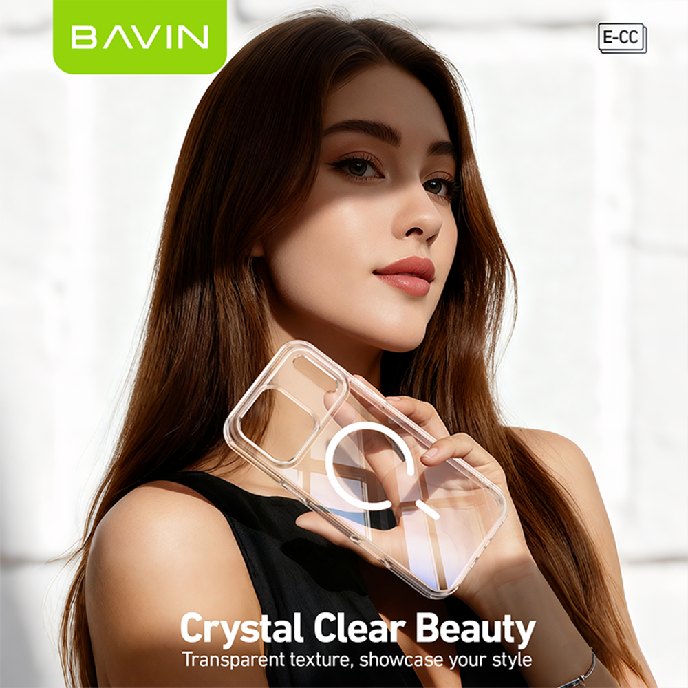 BAVIN CC Fully Protected Durable Magnetic Crystal Clear Phone Case Compatible For iPhone 17 Pro Max Series