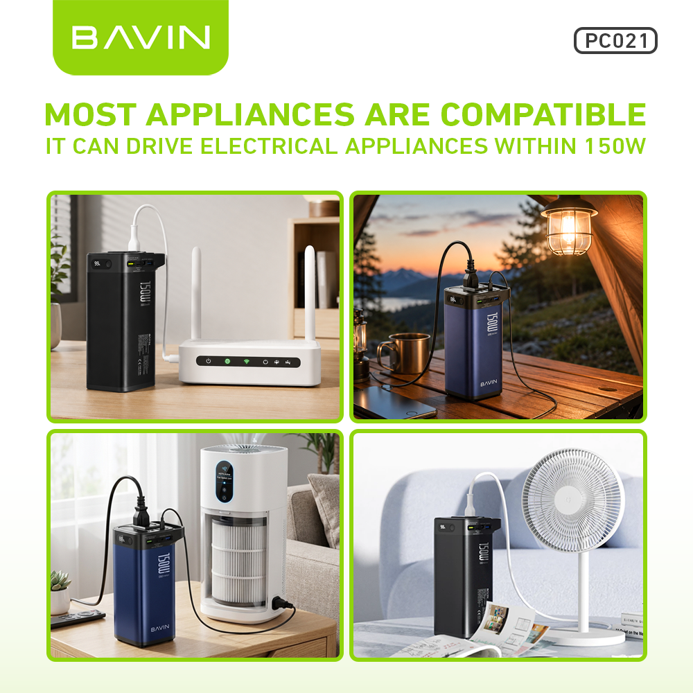 BAVIN PC021 54600mAh 150W Portable Power Supply Powerbank 22.5W w/ LED Light & Display