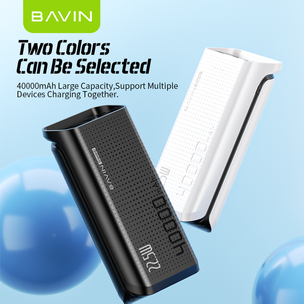 BAVIN Y-PC077 Pro 40000mAh Fast Charging Powerbank w/ 4 USB Outputs & 3 Input