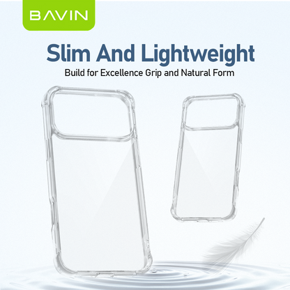 BAVIN E-FS2 Shockproof Clear Soft Silicone TPU Case Back Cover For iPhone 11-17 Pro Max Series