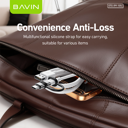 BAVIN O99 OTG Adapter USB / Type-C Port Converter 480Mbps High-Speed Data Transfer for Type-C, iPhone & Micro Devices