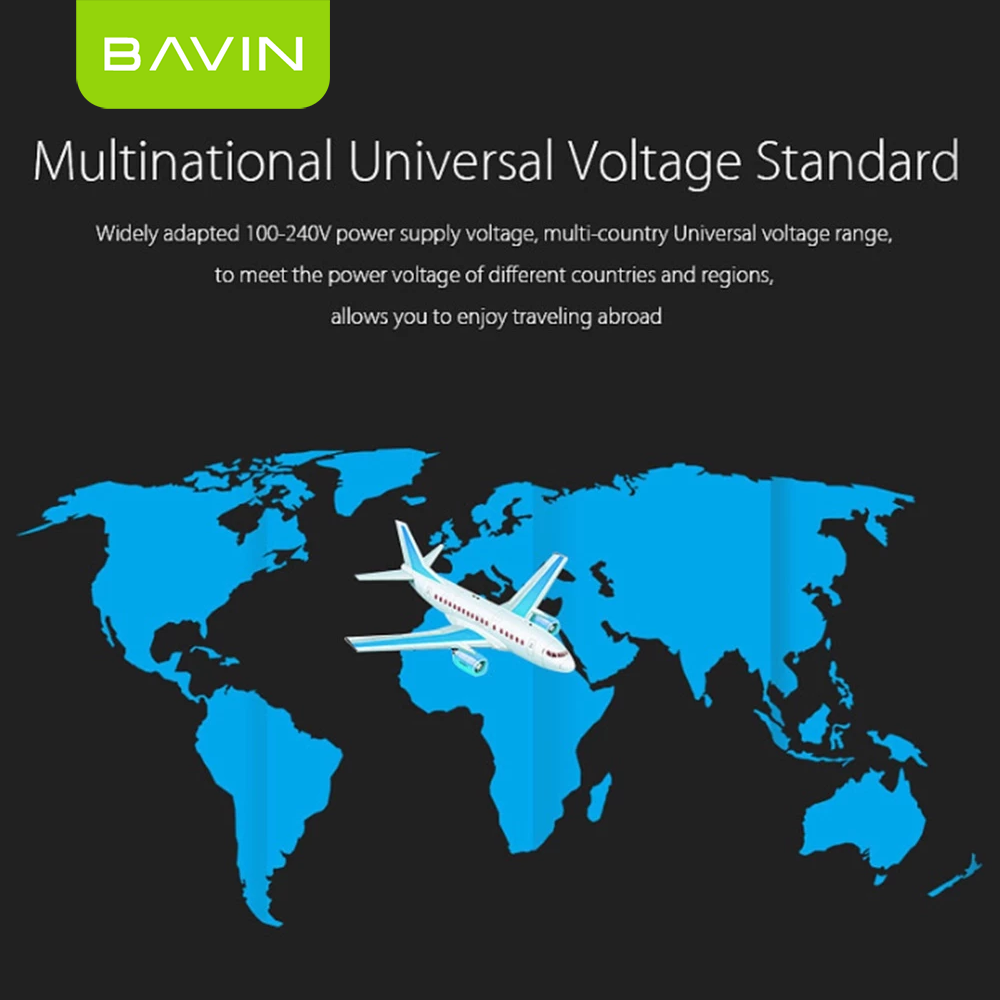 BAVIN PC368 2.4A Wall Charger w/ Multi-Protection & 1 Meter Cable for Micro / Type-C / iPhone