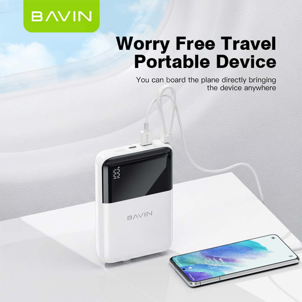 BAVIN PC009 / PC1023 10000-20000mAh 22.5W Fast Charging Powerbank Long Battery & Built-in Cable