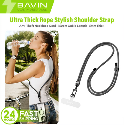 BAVIN BE15 Mobile Phone Strap Lanyard Phones Adjustable with 160cm Long Thick Cross-body Shoulder