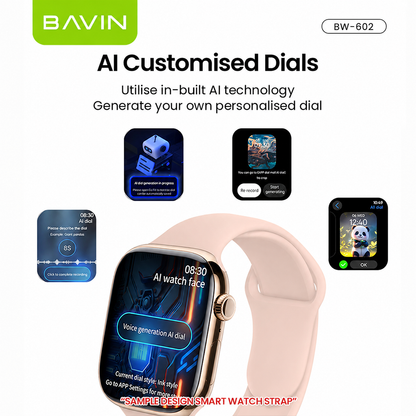 BAVIN BW602 Smart Watch 2" HD Display w/ GPT AI & GPS Map Health Tracking & 15-Language Translator