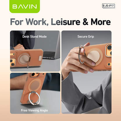 BAVIN JS 360 Rotation Magnetic Ring Phone Holder Case Durable Shockproof Fully Protected Compatible For iPhone 17 Series