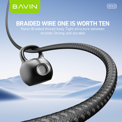 BAVIN U-CB363-CC 240W Super Fast Charging Nylon Braided Cable