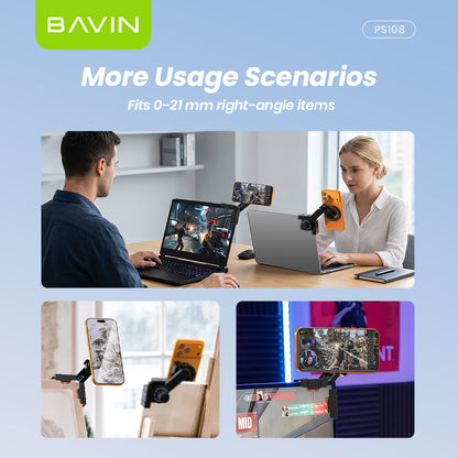BAVIN PS108 Phone Holder for Screen Corner Magnetic Phone Mount Holder, 360° Rotation for iPhone 17-13