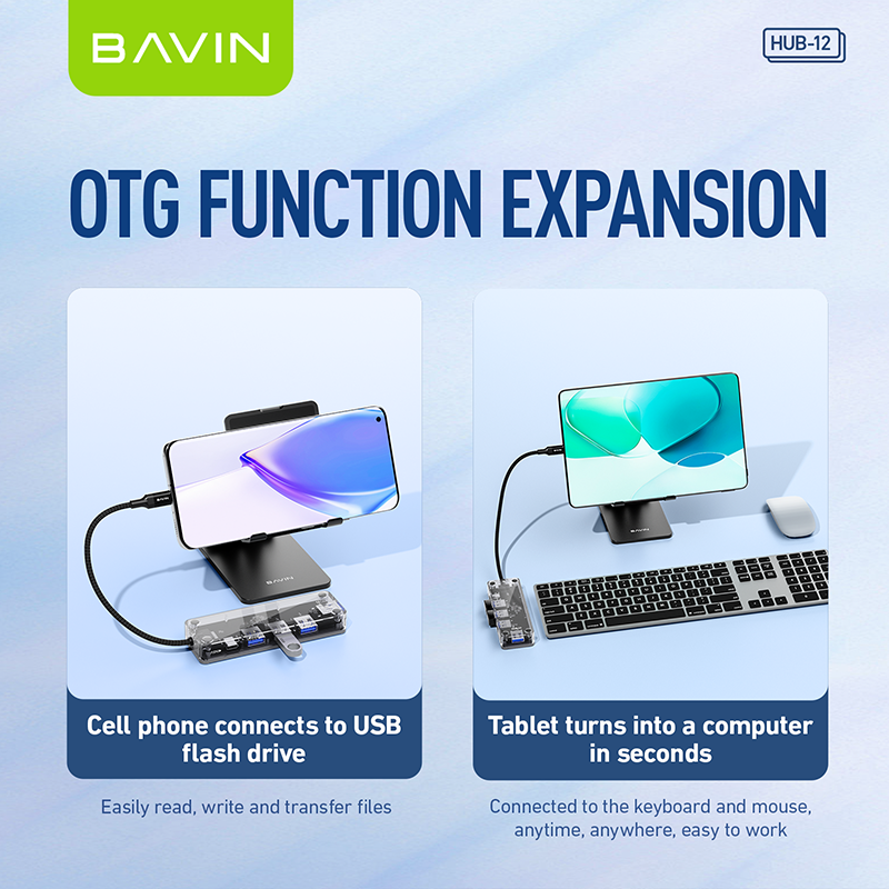 BAVIN U-H2-XX 6-in-1 USB Hub