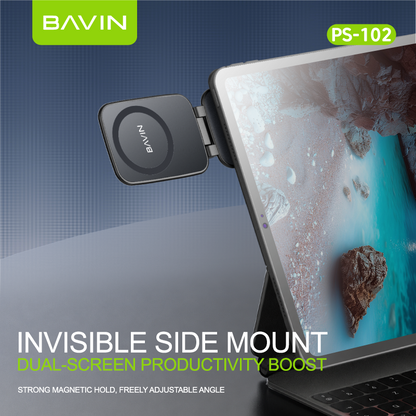 BAVIN PS102 Portable Mini Ultra-thin Magnetic Phone Stand Holder Adjustable for iPhone 14-17 / Android
