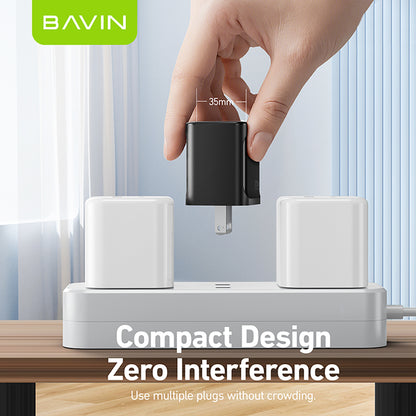 BAVIN C-PC2088 Universal 20W Fast Charging Adaptor Support PD + QC 3.0 Widely Compatibility for Android & iPh Devices
