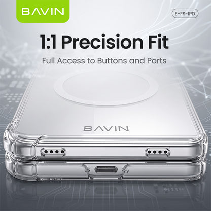 BAVIN iPhone Duo Transparent Ultra Slim Magnetic Phone Case | Anti-Yellowing, Shockproof Phone Cover