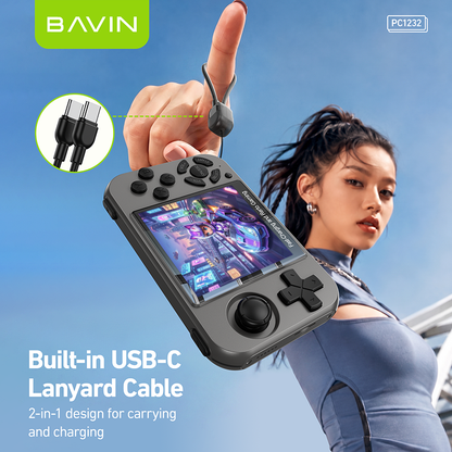 BAVIN PC1232 2in1 10000mAh Portable Game Console Magnetic Powerbank 15W w/ Dual Type-C Cable + TF Card