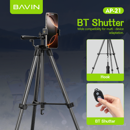 BAVIN D-Z-P21 Wireless Tripod with Bluetooth Remote for Camera & Phone