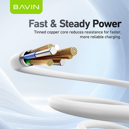 BAVIN CB402 60W/30W PD Fast Charging Liquid Silicone & Data Transfer Cable w/ 1m Type-C to Type-C / Type-C to iPhone
