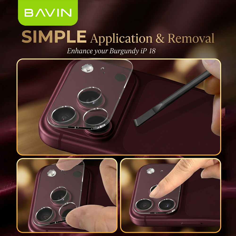 BAVIN Camera Lens Protector Transparent Camera Tempered Glass Scratch-Proof for iPhone 7 to 18 Series