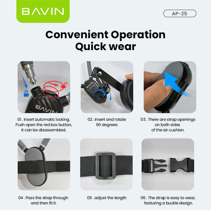 BAVIN D-Z-P25 Magnetic & D-Z-P26 Clip-On Universal Neck Mount Phone Holders | 360° Rotating | Hands-Free Stand for Mobile Phones