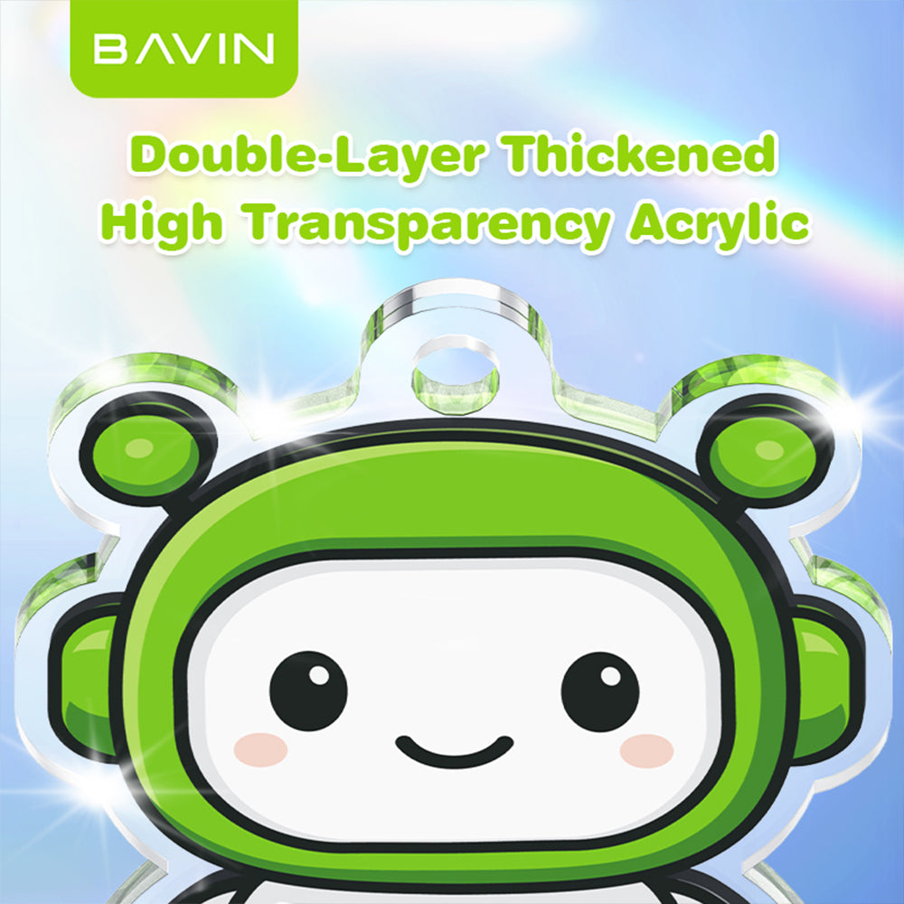 BAVIN Acrylic Transparent Robot Design Pendant Keychain Cute Accessory for Phone, Bag & Key Holder