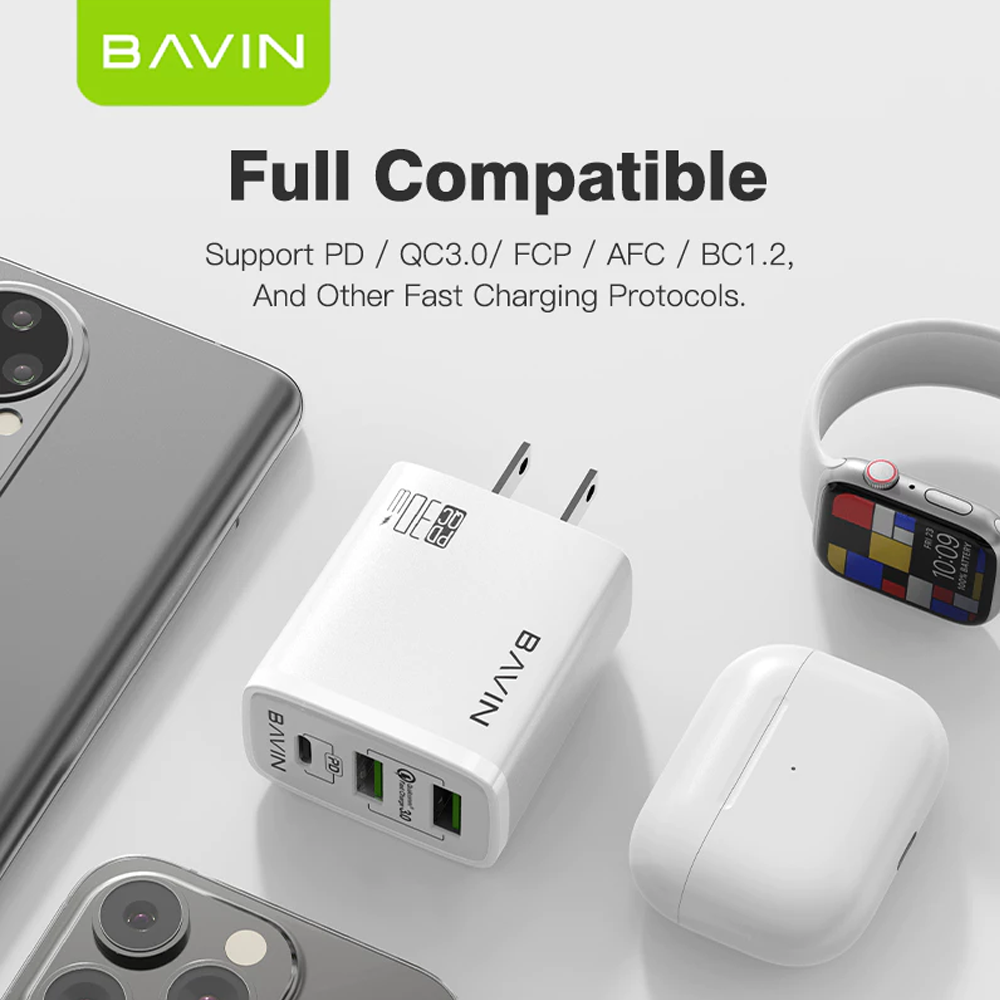 BAVIN C-PC907 30W PD Fast Charger Multi Port Adapter