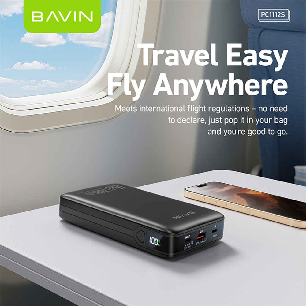 BAVIN PC1112S 20000mAh / 25000mAh 100W Fast Charging Powerbank w/ Built-in Cables, Supports Phones & Laptop