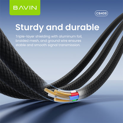 BAVIN CB408 USB Type-C 3.2 Male to Female PD 240W Fast Charing 2M Extension Data Cable 20Gbps Speed