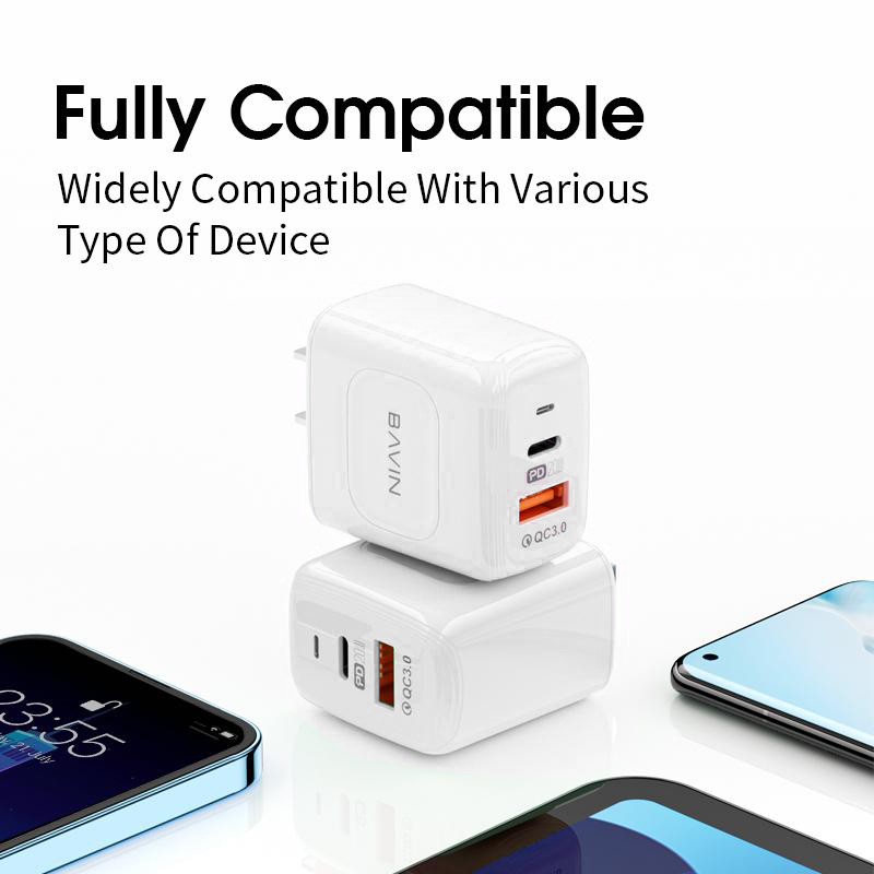 BAVIN C-PC801 20W PD Fast Charger with Dual Port for iPhone 15 Series
