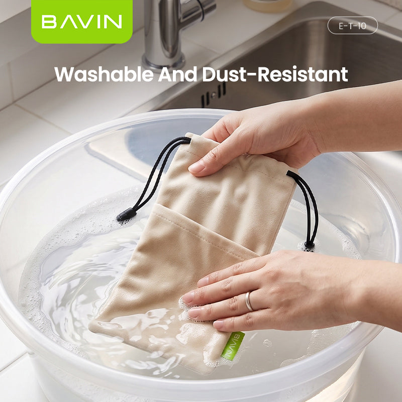 BAVIN ET10 Phone Pouch Dual Pocket Dust Resistant for Powerbank & Mobile Accessory Storage Bag