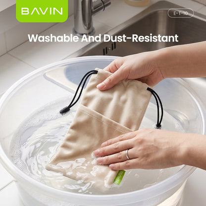 BAVIN ET10 Phone Pouch Dual Pocket Dust Resistant for Powerbank & Mobile Accessory Storage Bag