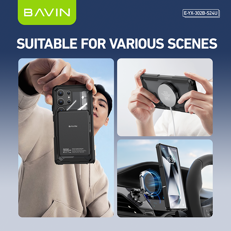 BAVIN E-YX302A-XX Magnetic Shockproof Phone Case w/ 360° Rotatable Ring for iPhone Series