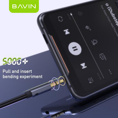 BAVIN AUX20 3.5mm Jack Audio Splitter 25cm Length Wire w/ 3.5mm Input & 2x 3.5mm Output