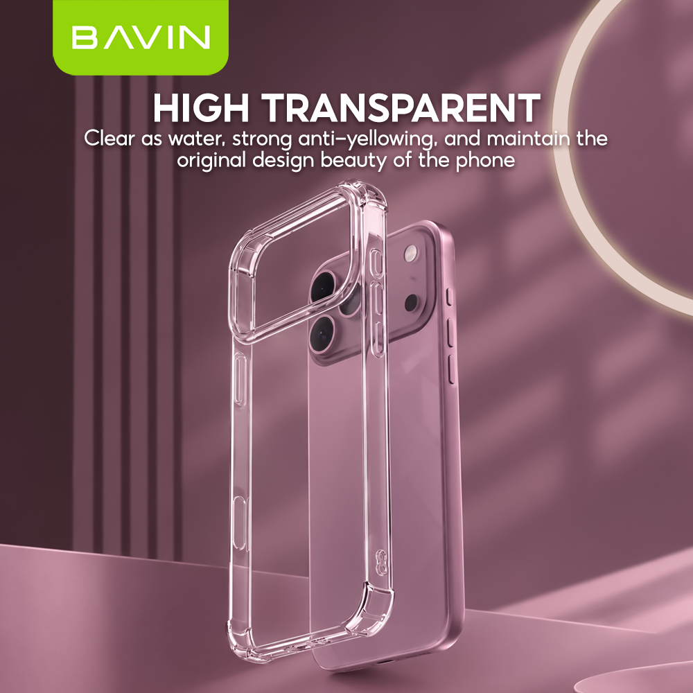 BAVIN FS2 Premium Shockproof Clear Case Soft Silicone For iPhone 18/17/16/15/14/13/12/11/X Series