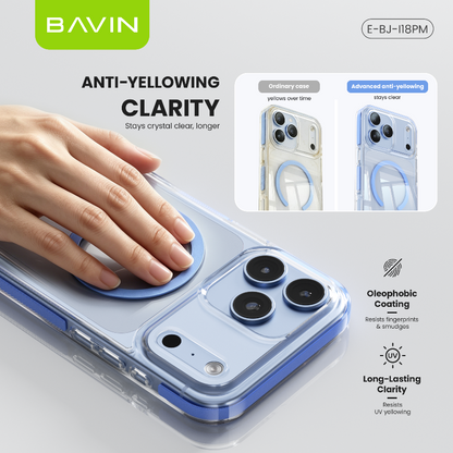 BAVIN BJ Transparent Phone Case Magnetic Case Anti-Yellowing/fingerprint ,Shockproof for iPhone 18/17 Pro