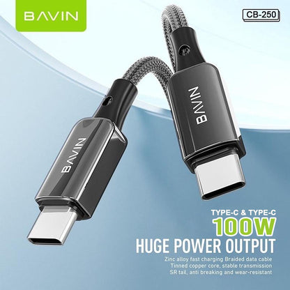BAVIN U-CB250-M  BK 18W Fast Charging Cable Nylon Braided Suitable for USB to Micro
