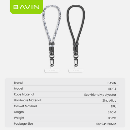BAVIN BE14 Phone Lanyard Wrist Strap Ultra Thick Rope Stylish for Phone Case with Safety Clip