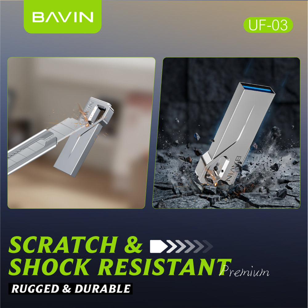 BAVIN UF03 USB 3.2 Flash Drive High-Speed Plug & Play Storage w/ Fast Data Transfer for Computer