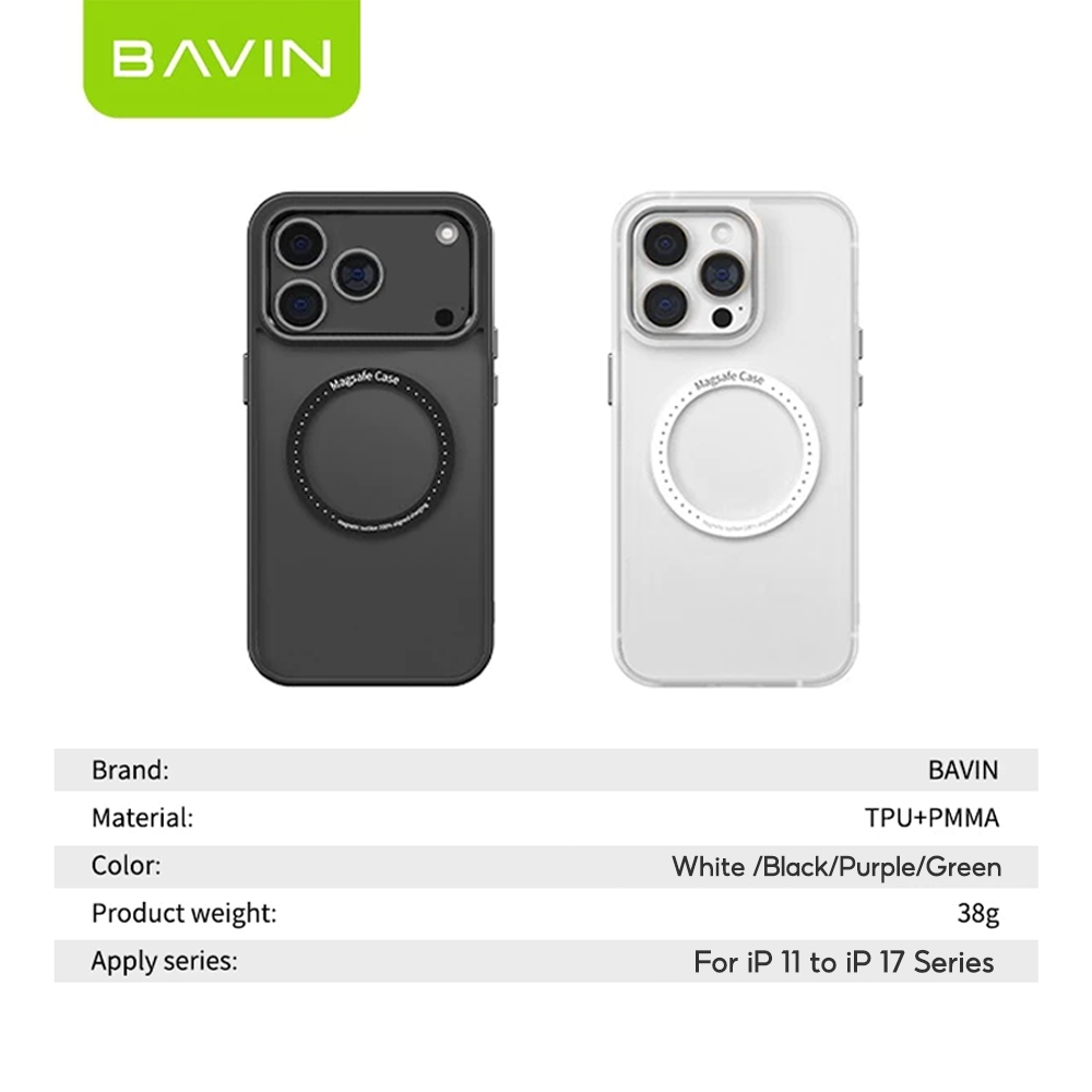 BAVIN Magnetic Case Protective Shockproof Phone Cover for iPhone 17 16 16 Pro Max 15 15 Pro Max 14 14 Pro Max 13 Pro Max