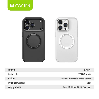 BAVIN Magnetic Case Protective Shockproof Phone Cover for iPhone 17 16 16 Pro Max 15 15 Pro Max 14 14 Pro Max 13 Pro Max