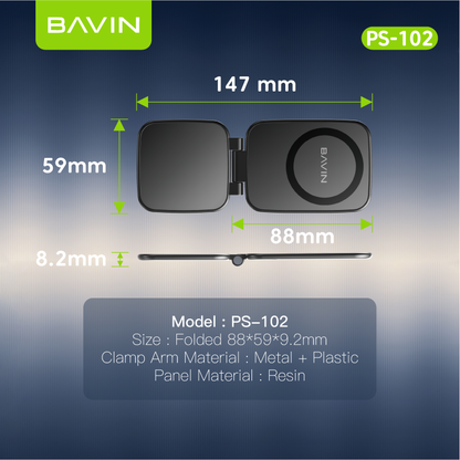 BAVIN PS102 Portable Mini Ultra-thin Magnetic Phone Stand Holder Adjustable for iPhone 14-17 / Android