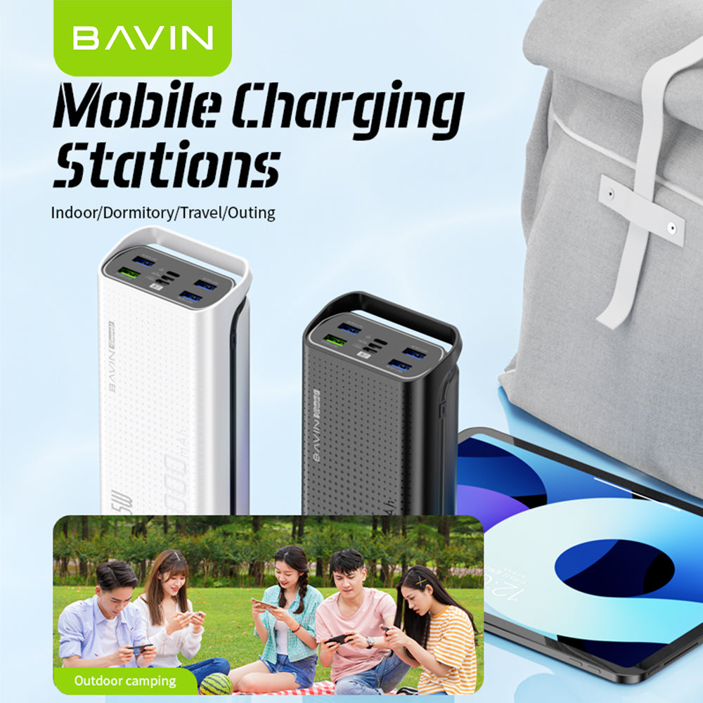 BAVIN Y-PC077 Pro 40000mAh Fast Charging Powerbank w/ 4 USB Outputs & 3 Input