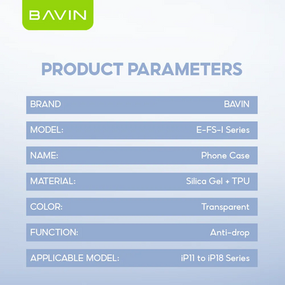 BAVIN Magnetic Circle Clear Phone Case Cover for iPhone X / XR / 11 / 12 / 13 / 14 / 15 / 16 / 17 / 18 Series