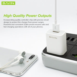BAVIN C-PC658Y-XX 3.0A Fast Charger w/ 1m Cable