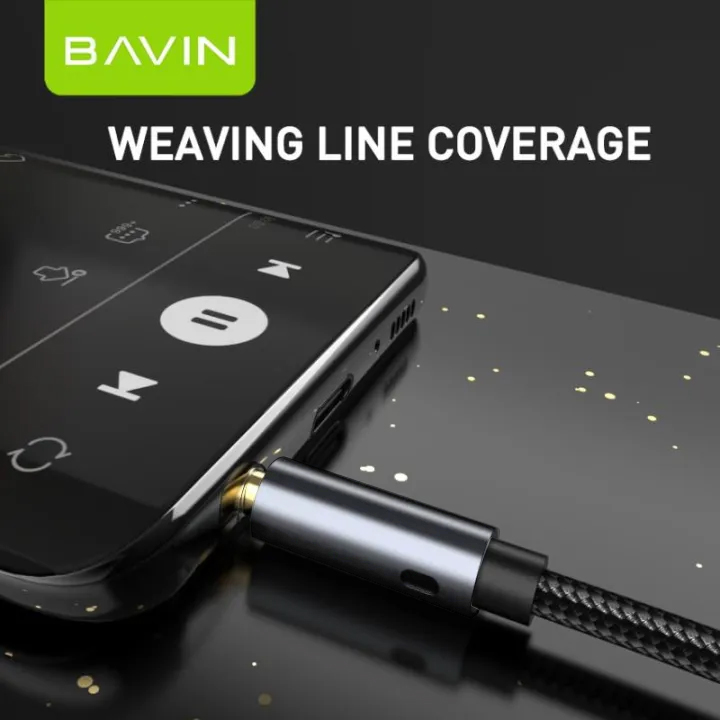 BAVIN AUX20 3.5mm Jack Audio Splitter 25cm Length Wire w/ 3.5mm Input & 2x 3.5mm Output