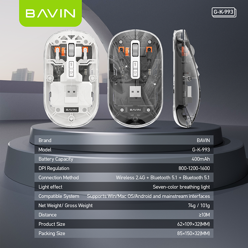 BAVIN G-K-993 Wireless Dual-Mode Gaming Mouse