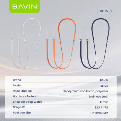 BAVIN BE22 Magnetic Lanyard Phone Crossbody Woven Adjustable w/ Quick Release Strap for iPhone 17 Series