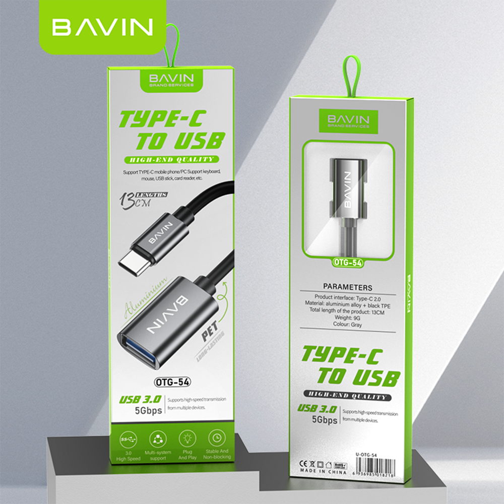BAVIN O54 USB-C to USB 3.0 OTG Adapter thunderbolt 3 to USB Female Adapter For Laptop Tablet Mouse Keyboard