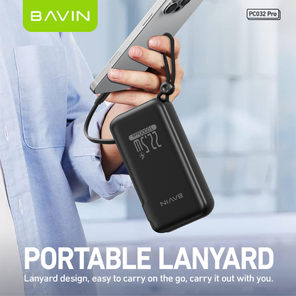 BAVIN Y-PC032 Pro / Y-PC1103 2-in-1 Charger & Powerbank 10000/20000mAh 22.5W Fast Charging w/ Dual Cables & Foldable AC Plug